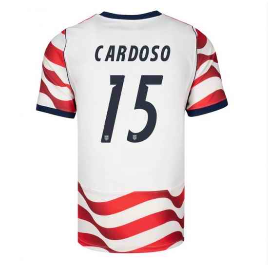 USA 2026 FIFA World Cup Soccer White Jersey Set ( Have Shorts ) Johnny Cardoso #15